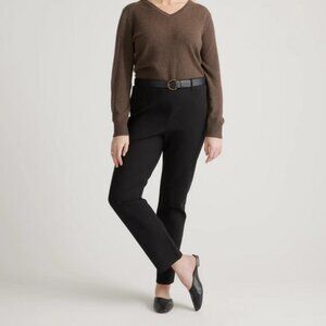 Quince Ultra-Stretch Ponte Straight Leg 4-Pocket Pants Size L 28or32 inseam NWT